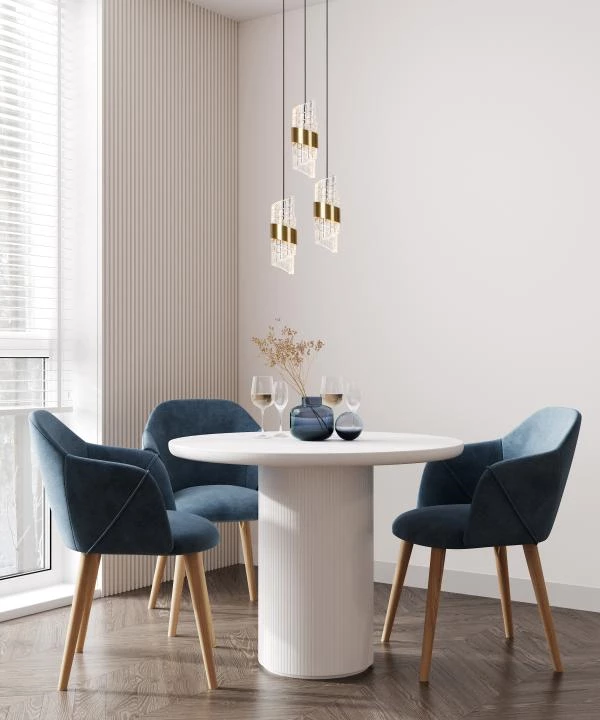 Lucide KLIGANDE - Pendant light - Ø 25 cm - LED Dim. - 3x8W 2700K - Matt Gold / Brass - ambiance 1